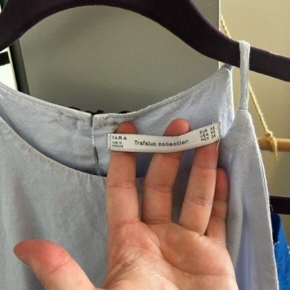 Zara Baby Doll Top with Ruffle - Womens Tops - Summer Clothes - Clothes for Teen - Picture 6 of 6